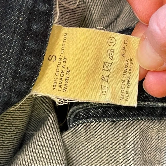 APC MADRAS button front denim A-line skirt S - Picture 3 of 5